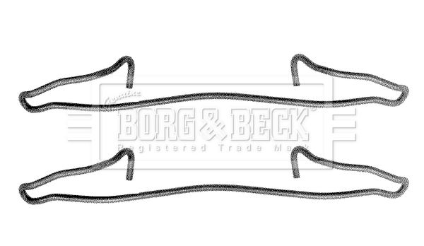 BORG & BECK Комплектующие, колодки дискового тормоза BBK1038